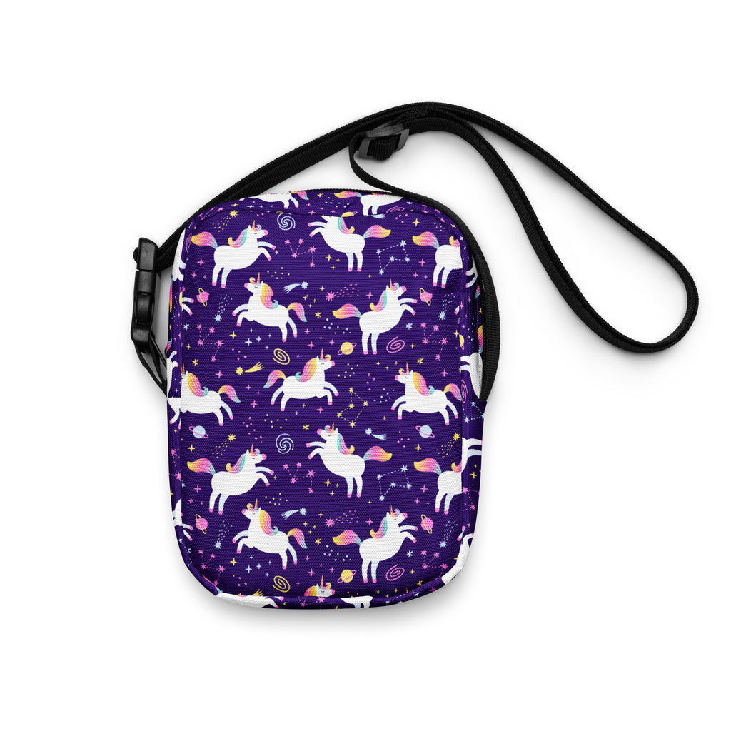 Girls Purple Unicorn Crossbody Bag – Water Resistant Mini Purse With Adjustable Strap & Pockets