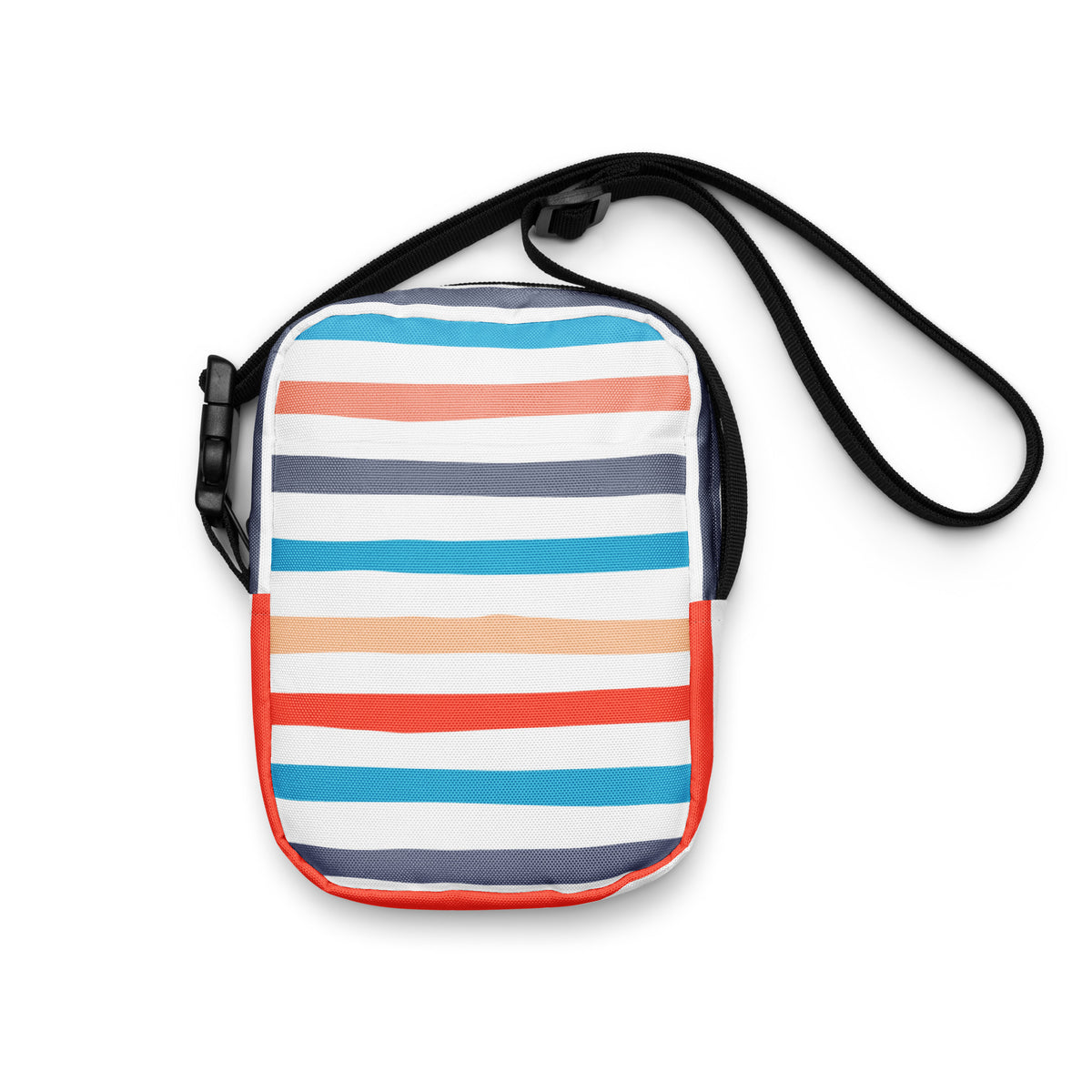 Girls Colorful Striped Crossbody Bag – Water Resistant Mini Purse With Adjustable Strap & Pockets