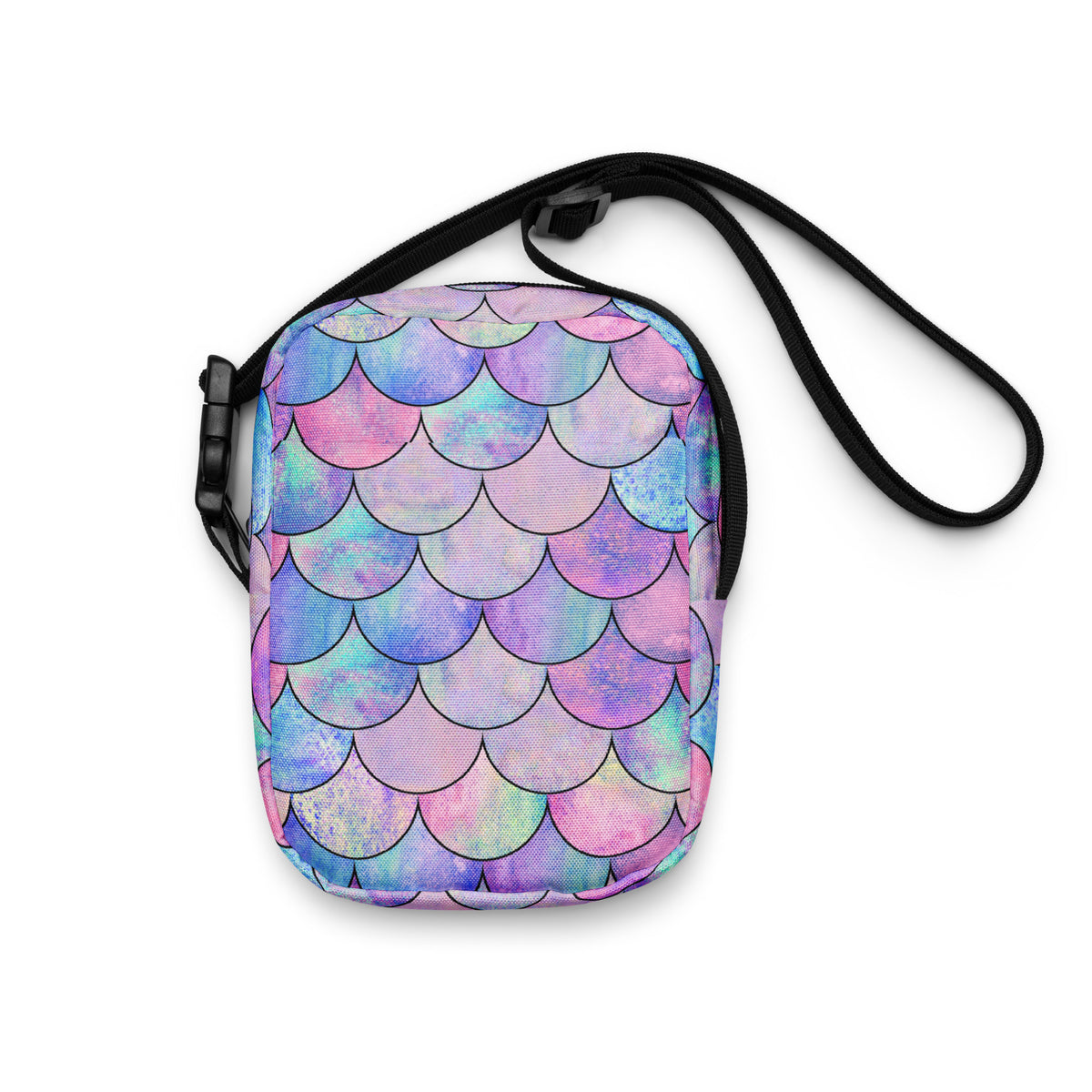 Pastel Mermaid Crossbody Bag – Water Resistant Mini Purse With Adjustable Strap & Pockets