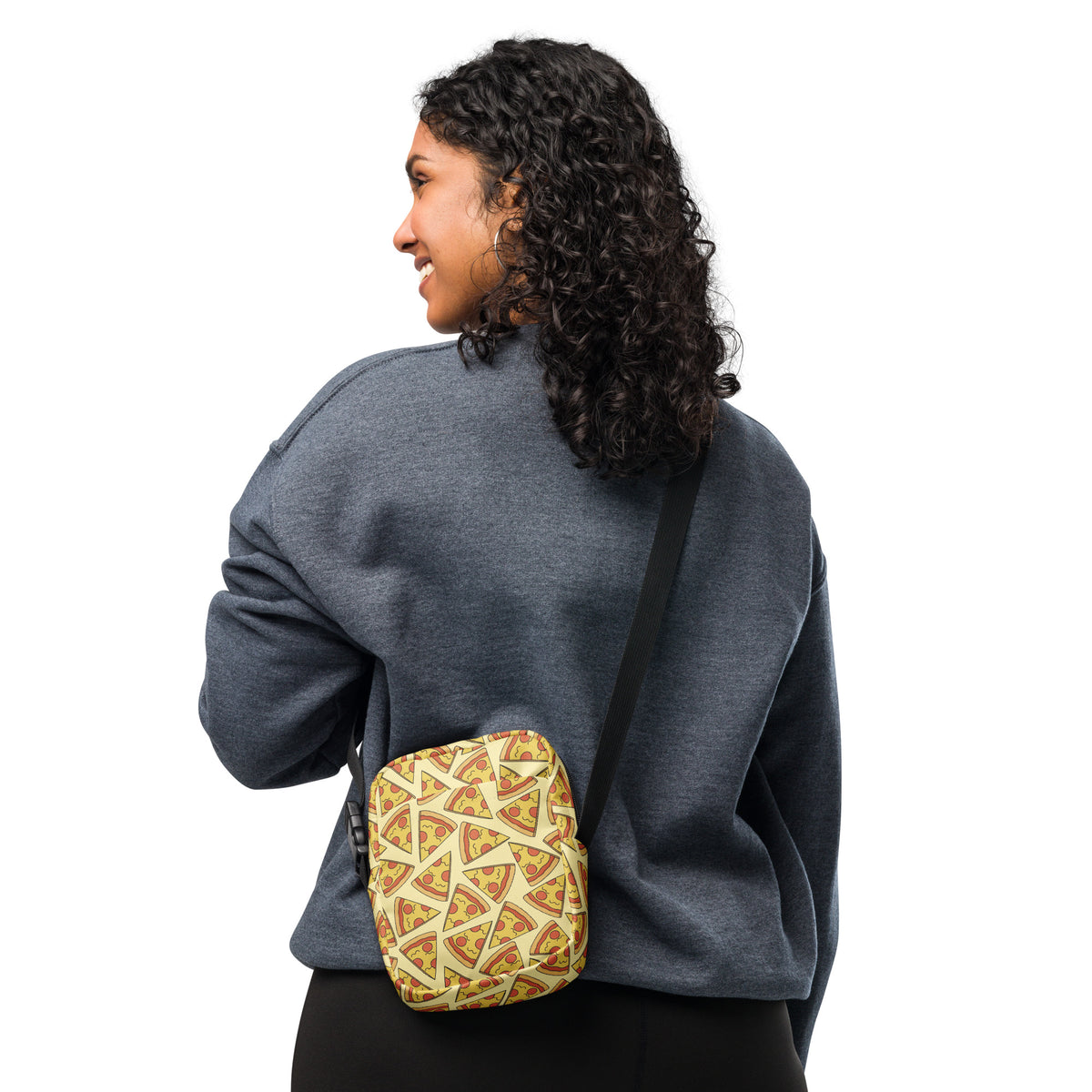 Pizza Slice Crossbody Bag – Water Resistant Mini Purse With Adjustable Strap & Pockets