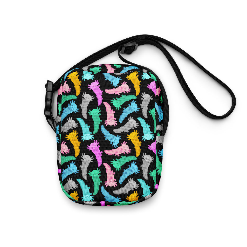 Girls Colorful Axolotl Crossbody Bag – Water Resistant Mini Purse With Adjustable Strap & Pockets