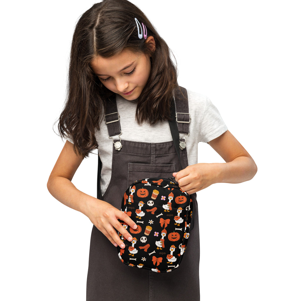 Girls Goose Halloween Crossbody Bag – Water Resistant Mini Purse With Adjustable Strap & Pockets