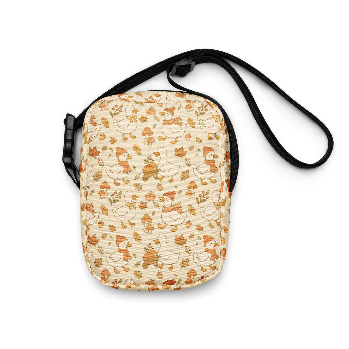 Fall Goose Crossbody Bag – Water Resistant Mini Purse With Adjustable Strap & Pockets