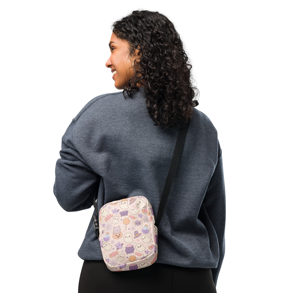 Pastel Halloween Crossbody Bag – Water Resistant Mini Purse With Adjustable Strap & Pockets