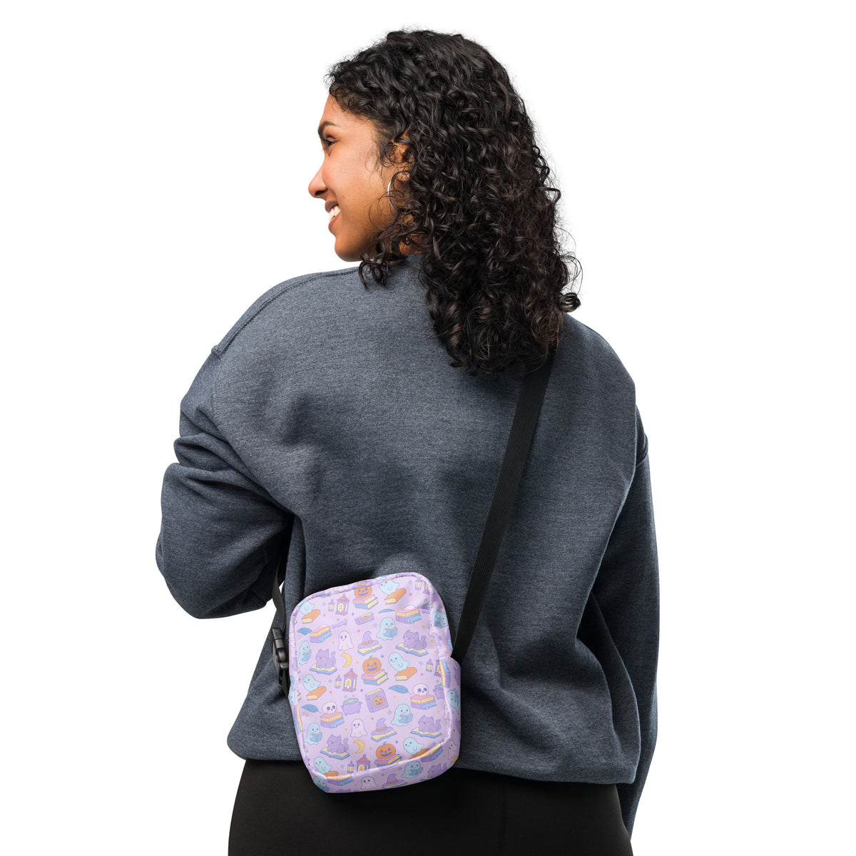 Book Themed Halloween Crossbody Bag – Water Resistant Mini Purse With Adjustable Strap & Pockets