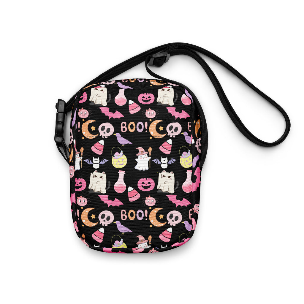 Girls Cute Halloween Crossbody Bag – Water Resistant Mini Purse With Adjustable Strap & Pockets