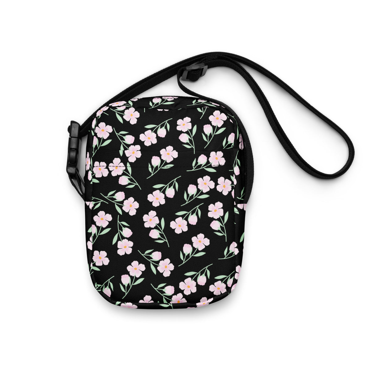 Pink Floral Crossbody Bag – Water Resistant Mini Purse With Adjustable Strap & Pockets