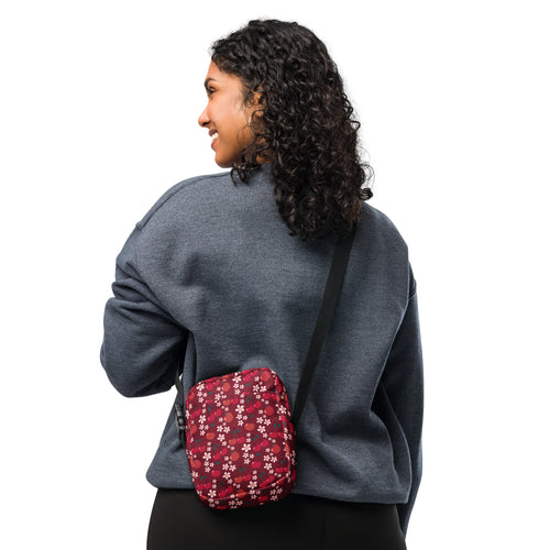Cherry Floral Crossbody Bag – Water Resistant Mini Purse With Adjustable Strap & Pockets