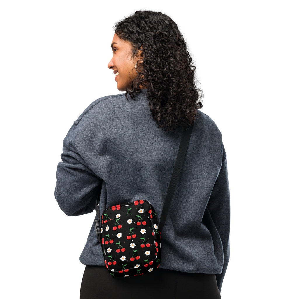 Cherry Crossbody Bag – Water Resistant Mini Purse With Adjustable Strap & Pockets