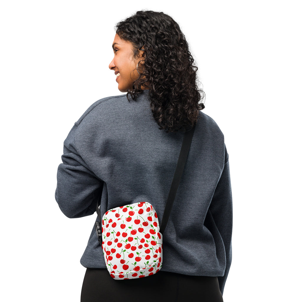 Red Cherry Crossbody Bag – Water Resistant Mini Purse With Adjustable Strap & Pockets