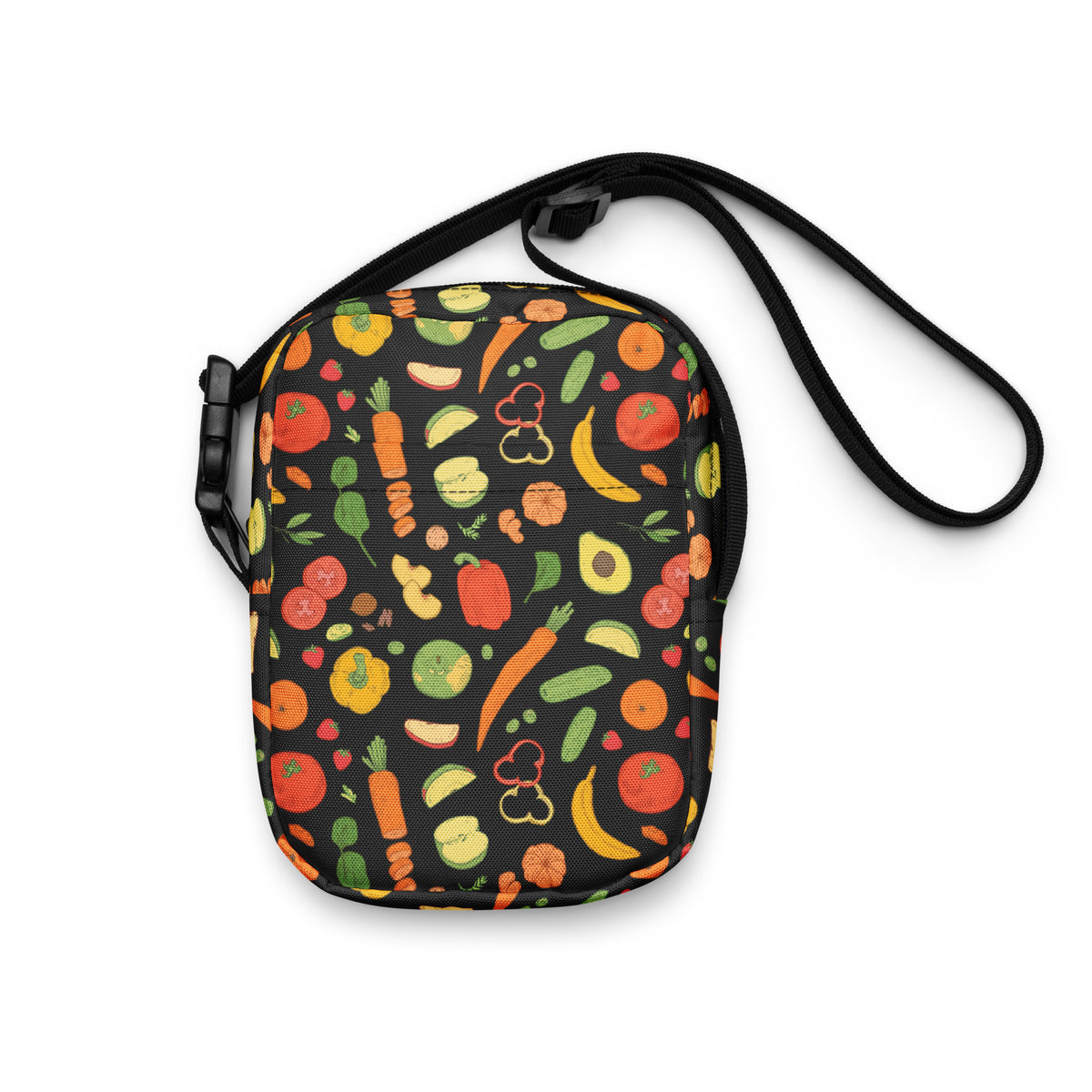 Fruit & Vegetable Crossbody Bag – Water Resistant Mini Purse With Adjustable Strap & Pockets