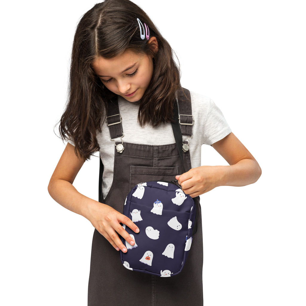 Girls Cute Ghost Crossbody Bag – Water Resistant Mini Purse With Adjustable Strap & Pockets