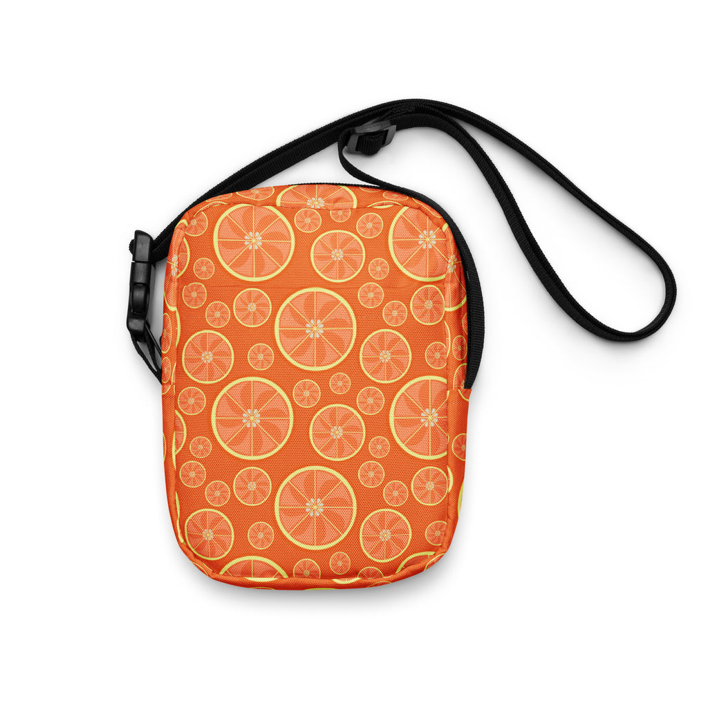 Orange Citrus Crossbody Bag – Water Resistant Mini Purse With Adjustable Strap & Pockets