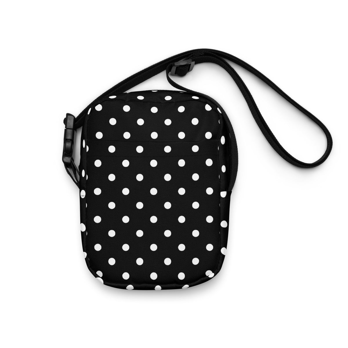 Girls Black Polka Dot Crossbody Bag – Water Resistant Mini Purse With Adjustable Strap & Pockets