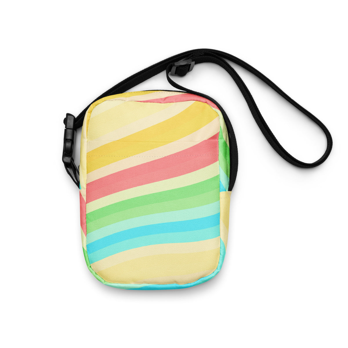Girls Summer Beach Stripe Crossbody Bag – Water Resistant Mini Purse With Adjustable Strap & Pockets