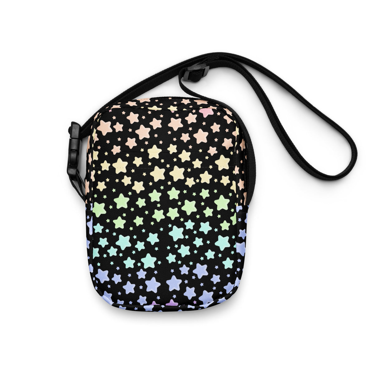 Girls Pastel Rainbow Star Crossbody Bag – Water Resistant Mini Purse With Adjustable Strap & Pockets