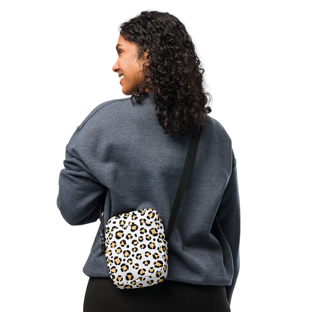 Yellow Spotted Leopard Crossbody Bag – Water Resistant Mini Purse With Adjustable Strap & Pockets