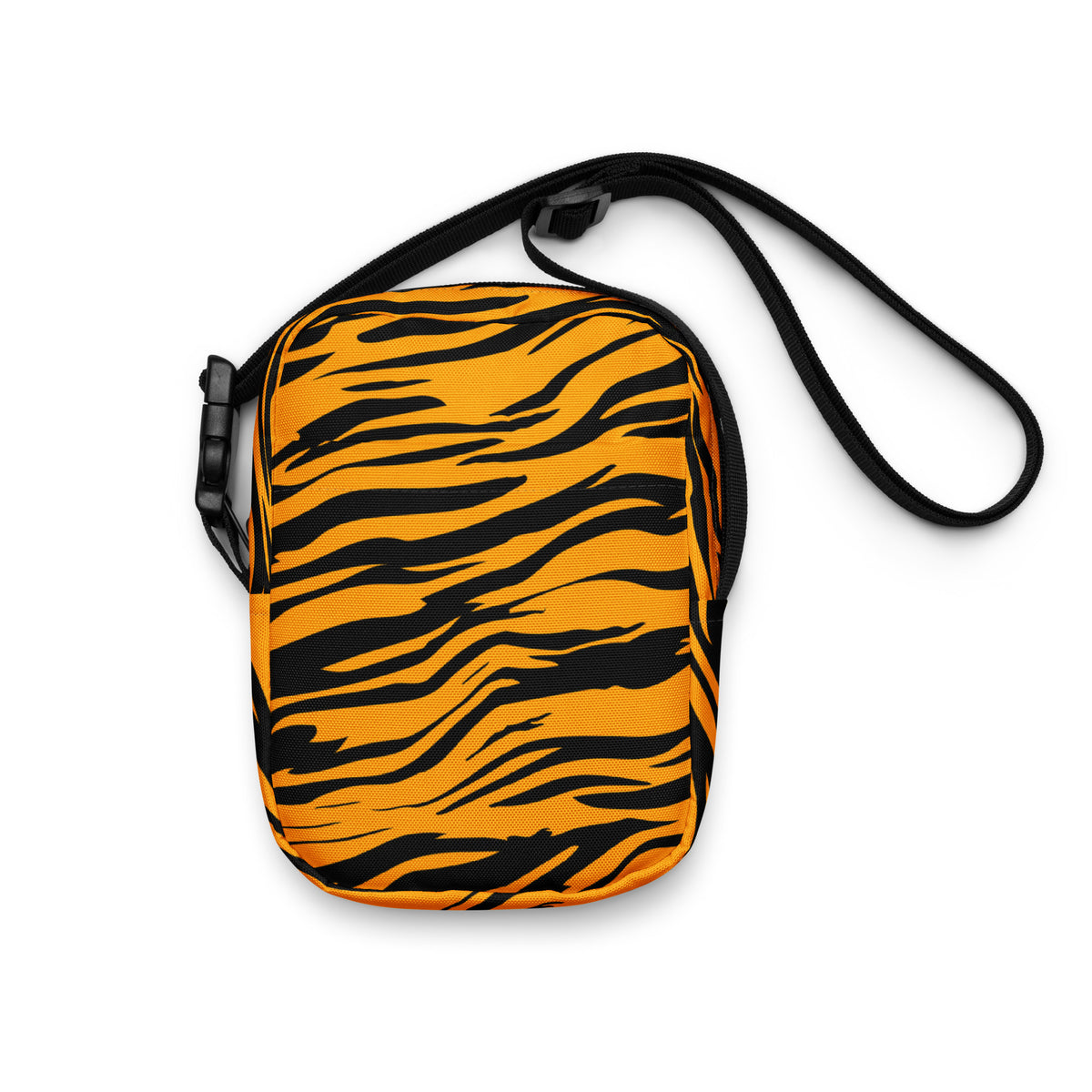 Tiger Stripe Crossbody Bag – Water Resistant Mini Purse With Adjustable Strap & Pockets