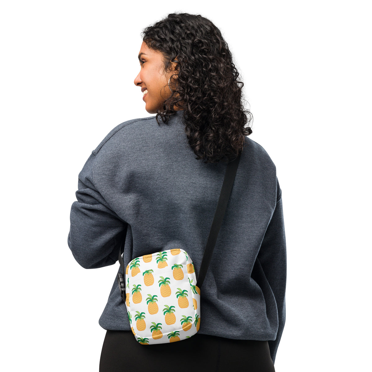 Pineapple Crossbody Bag – Water Resistant Mini Purse With Adjustable Strap & Pockets