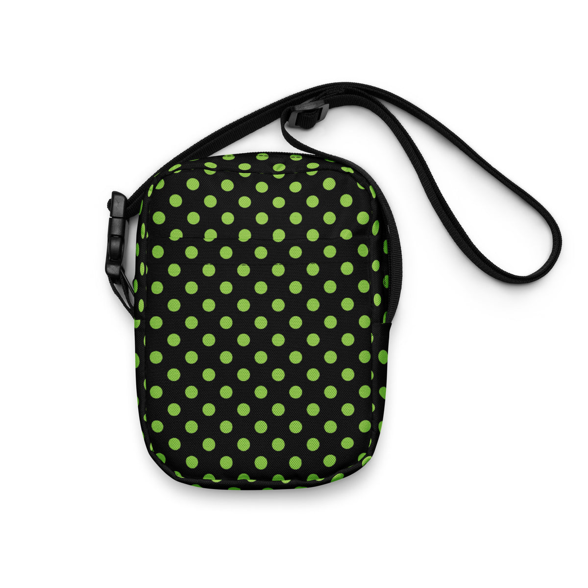 Green Polka Dot Halloween Crossbody Bag – Water Resistant Mini Purse With Adjustable Strap & Pockets