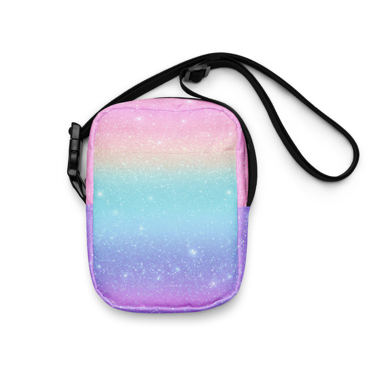 Faux Sparkle Effect Crossbody Bag – Water Resistant Mini Purse With Adjustable Strap & Pockets