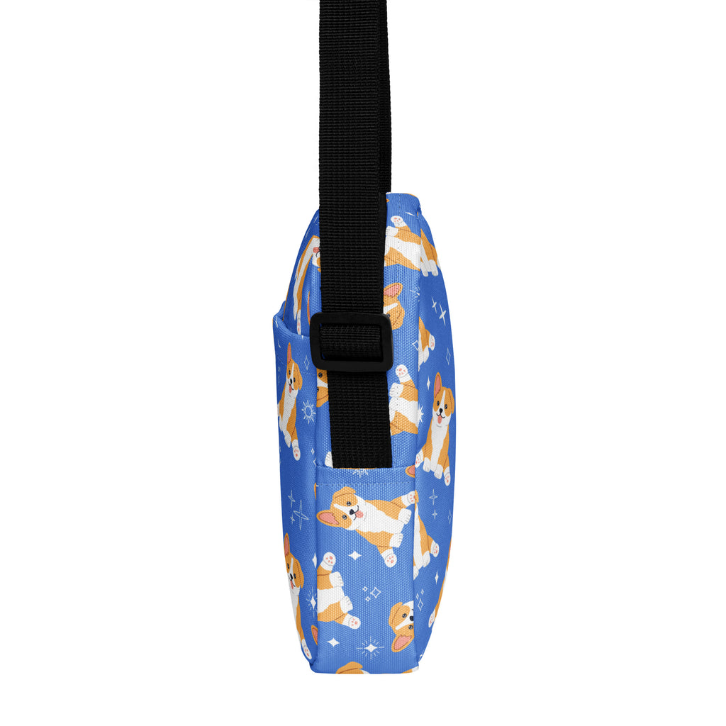 Girls Blue Corgi Crossbody Purse