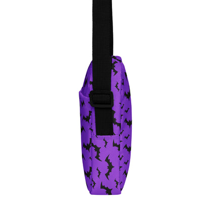 Kids Purple Bats Halloween Crossbody Purse