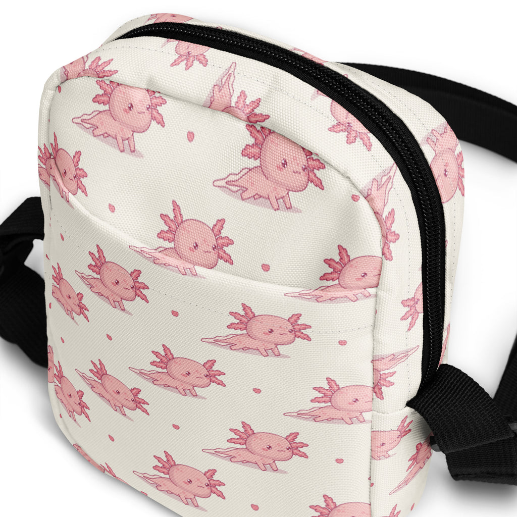 Girls Pink Axolotl Crossbody Purse