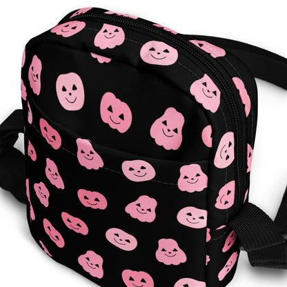 Girls Pink Pumpkins Halloween Crossbody Purse
