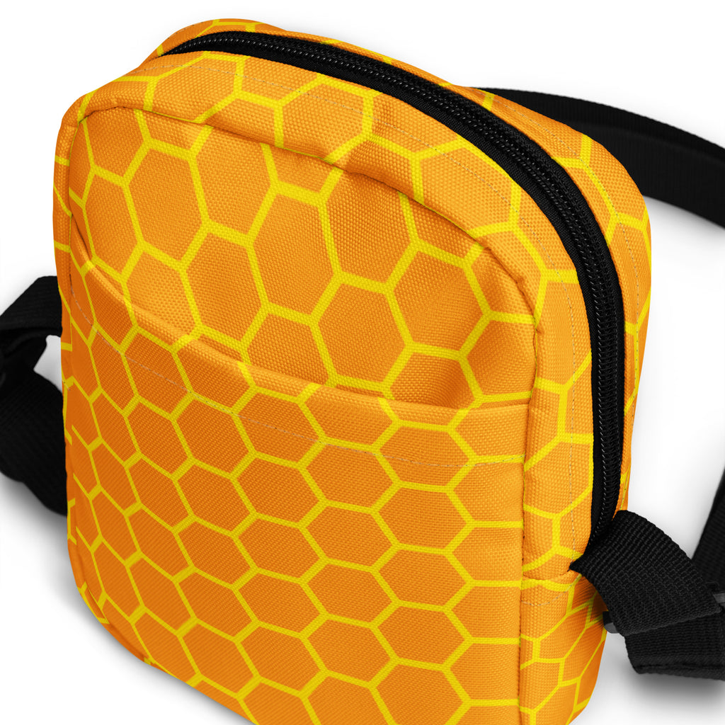 Honeycomb Crossbody Bag – Water Resistant Mini Purse With Adjustable Strap & Pockets