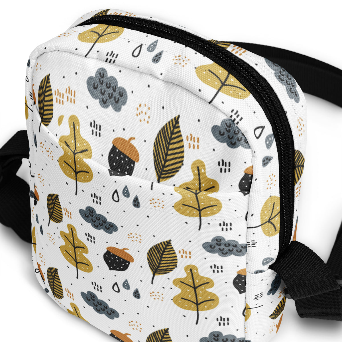 Fall Leaves Crossbody Bag – Water Resistant Mini Purse With Adjustable Strap & Pockets