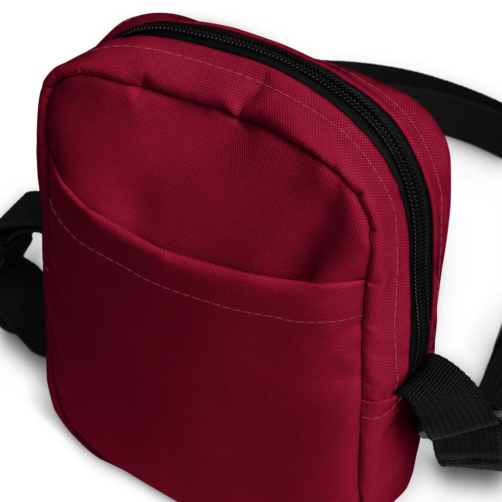 Dark Red Crossbody Bag – Water Resistant Mini Purse With Adjustable Strap & Pockets