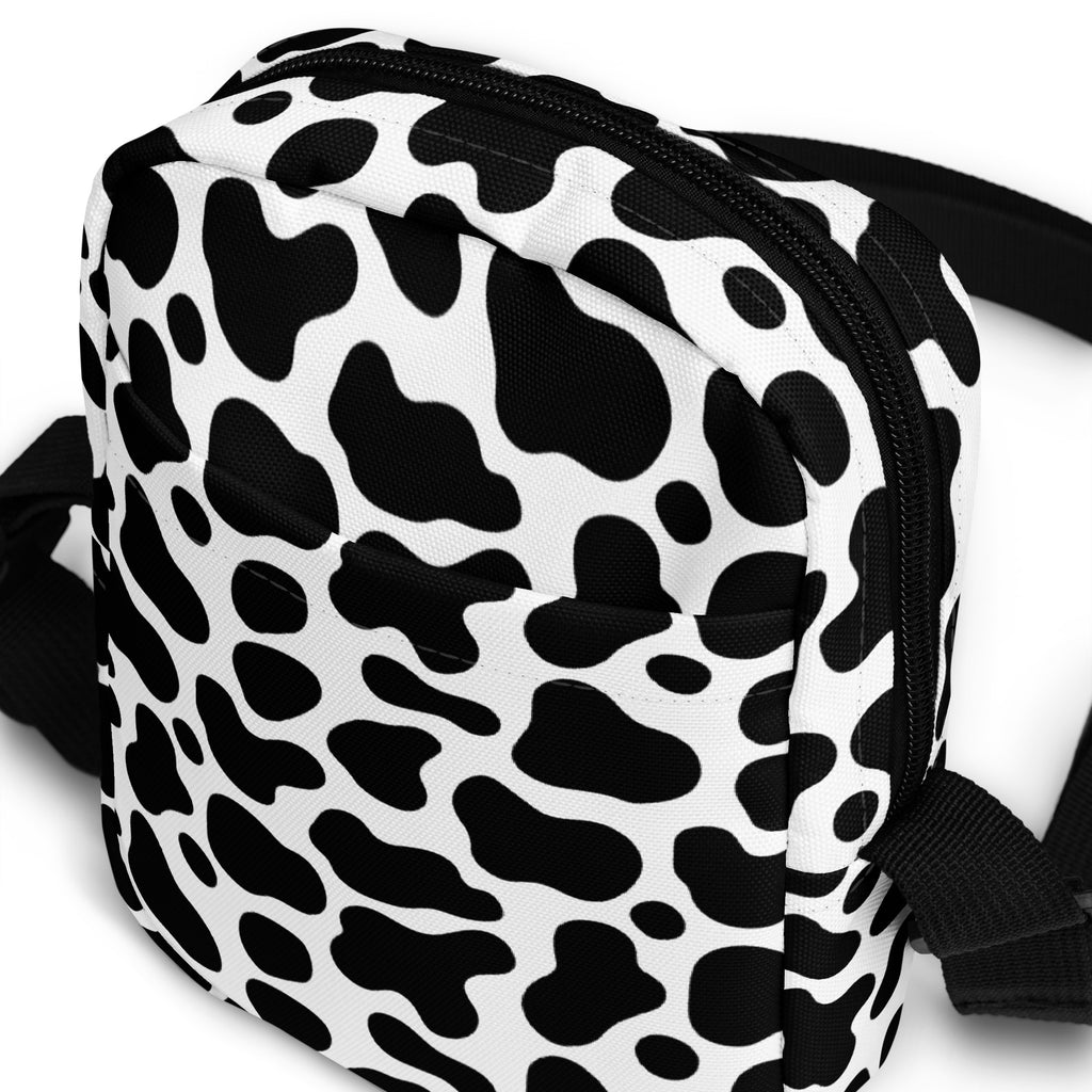 Cow Print Crossbody Bag – Water Resistant Mini Purse With Adjustable Strap & Pockets