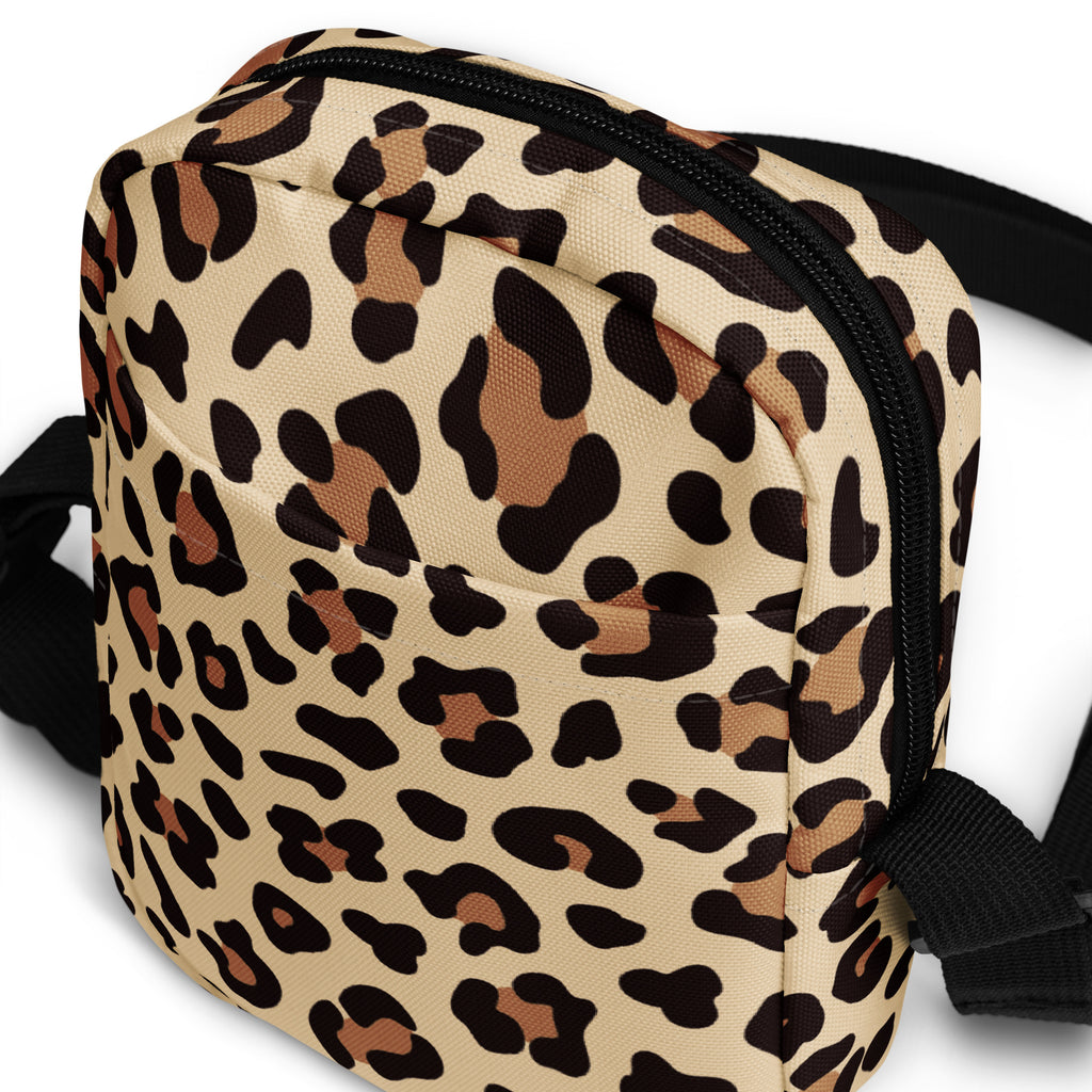 Leopard Print Crossbody Bag – Water Resistant Mini Purse With Adjustable Strap & Pockets