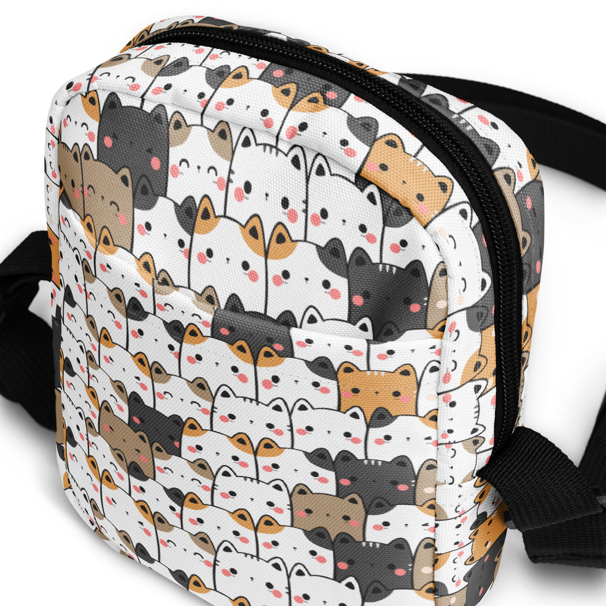 Kawaii Cat Crossbody Bag – Water Resistant Mini Purse With Adjustable Strap & Pockets
