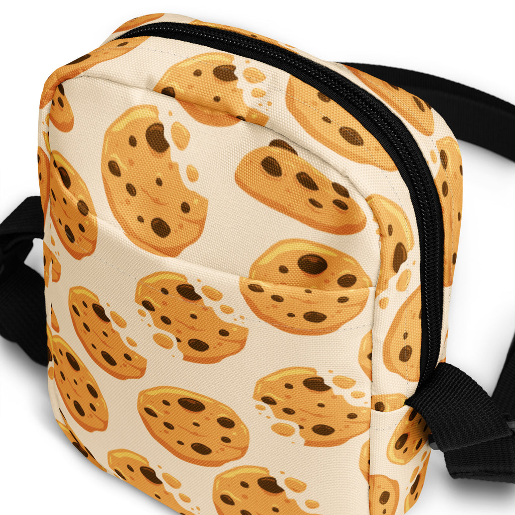 Chocolate Chip Cookies Crossbody Bag – Water Resistant Mini Purse With Adjustable Strap & Pockets (Copy)
