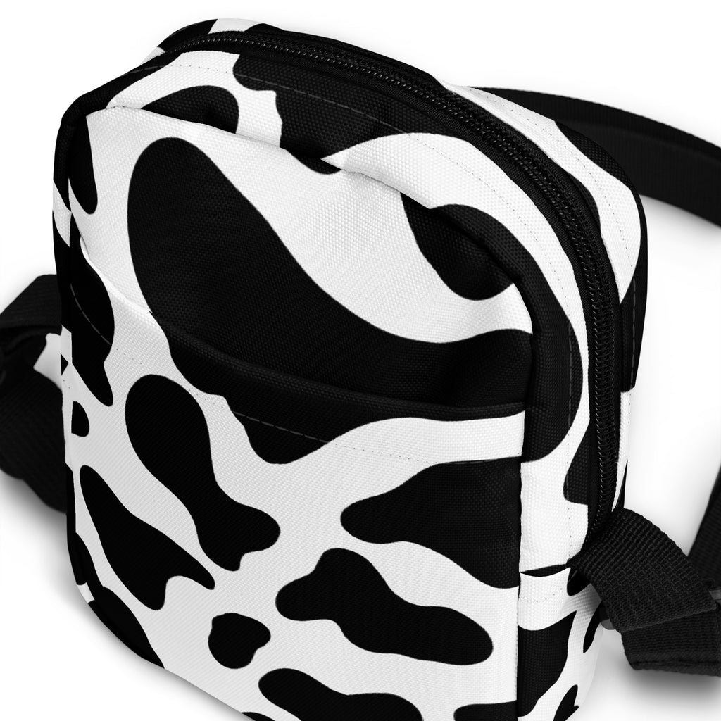 Cow Print Crossbody Bag – Water Resistant Mini Purse With Adjustable Strap & Pockets