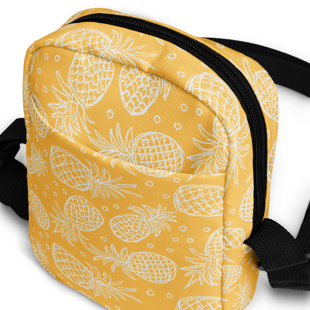 Pineapple Crossbody Bag – Water Resistant Mini Purse With Adjustable Strap & Pockets