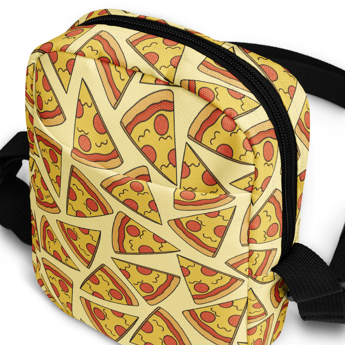 Pizza Slice Crossbody Bag – Water Resistant Mini Purse With Adjustable Strap & Pockets