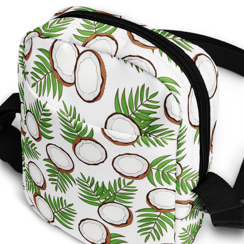 Coconut Crossbody Bag – Water Resistant Mini Purse With Adjustable Strap & Pockets