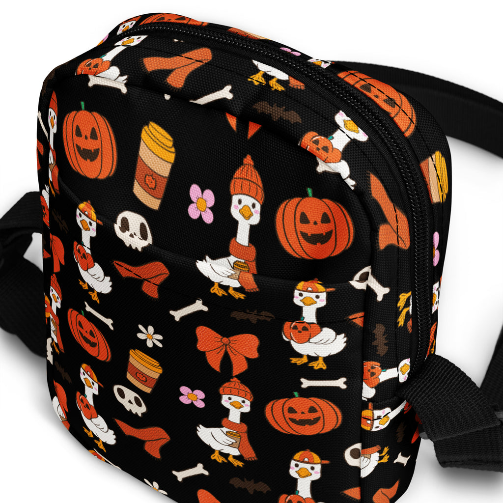Goose Halloween Crossbody Bag – Water Resistant Mini Purse With Adjustable Strap & Pockets