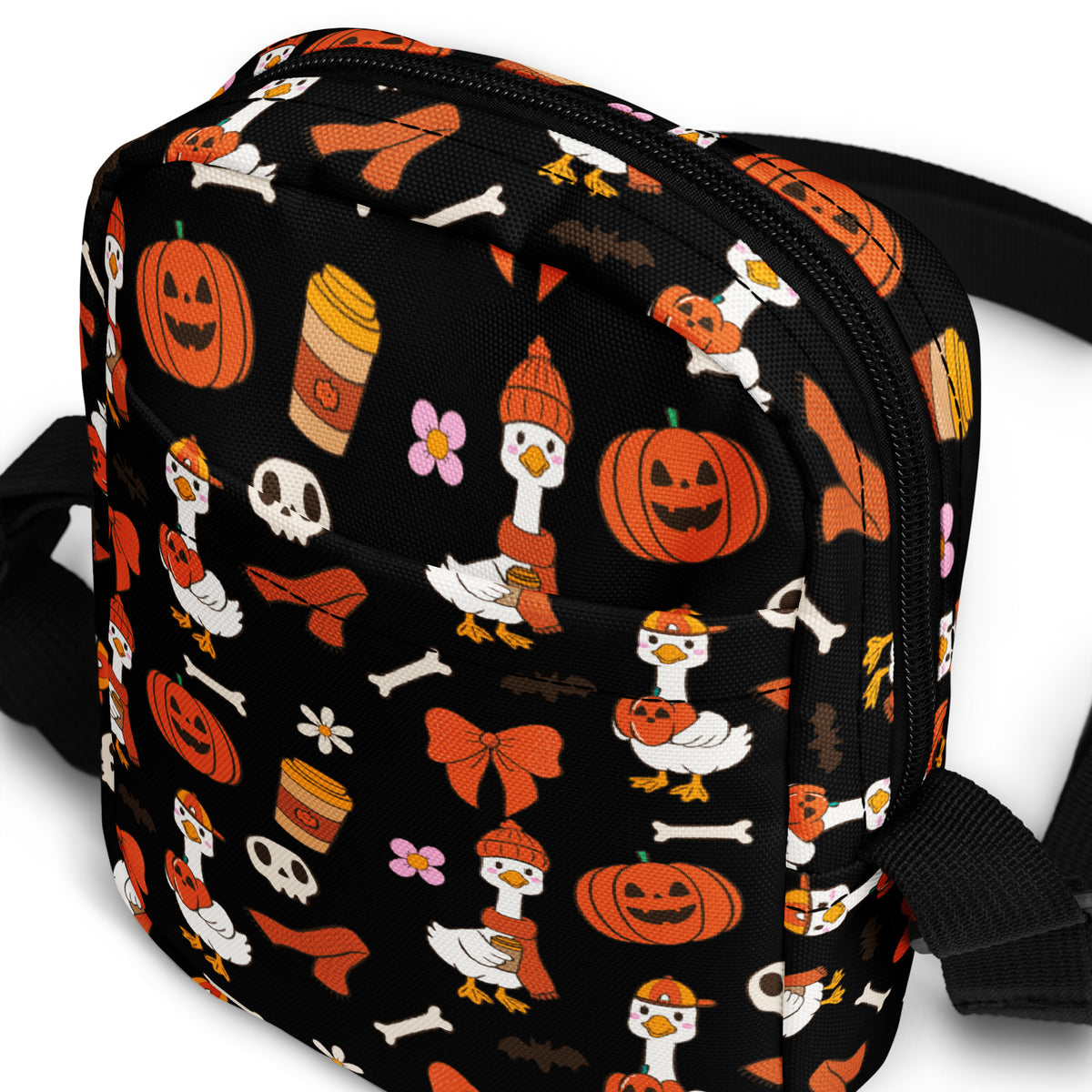 Goose Halloween Crossbody Bag – Water Resistant Mini Purse With Adjustable Strap & Pockets