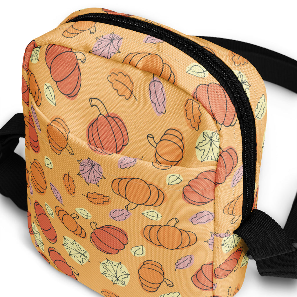 Girls Pumpkin Fall Crossbody Bag – Water Resistant Mini Purse With Adjustable Strap & Pockets