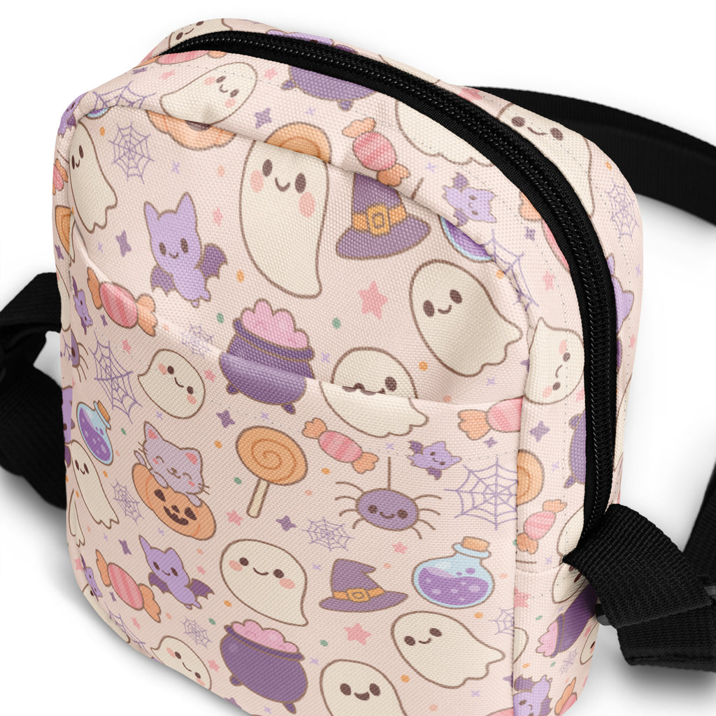 Pastel Halloween Crossbody Bag – Water Resistant Mini Purse With Adjustable Strap & Pockets