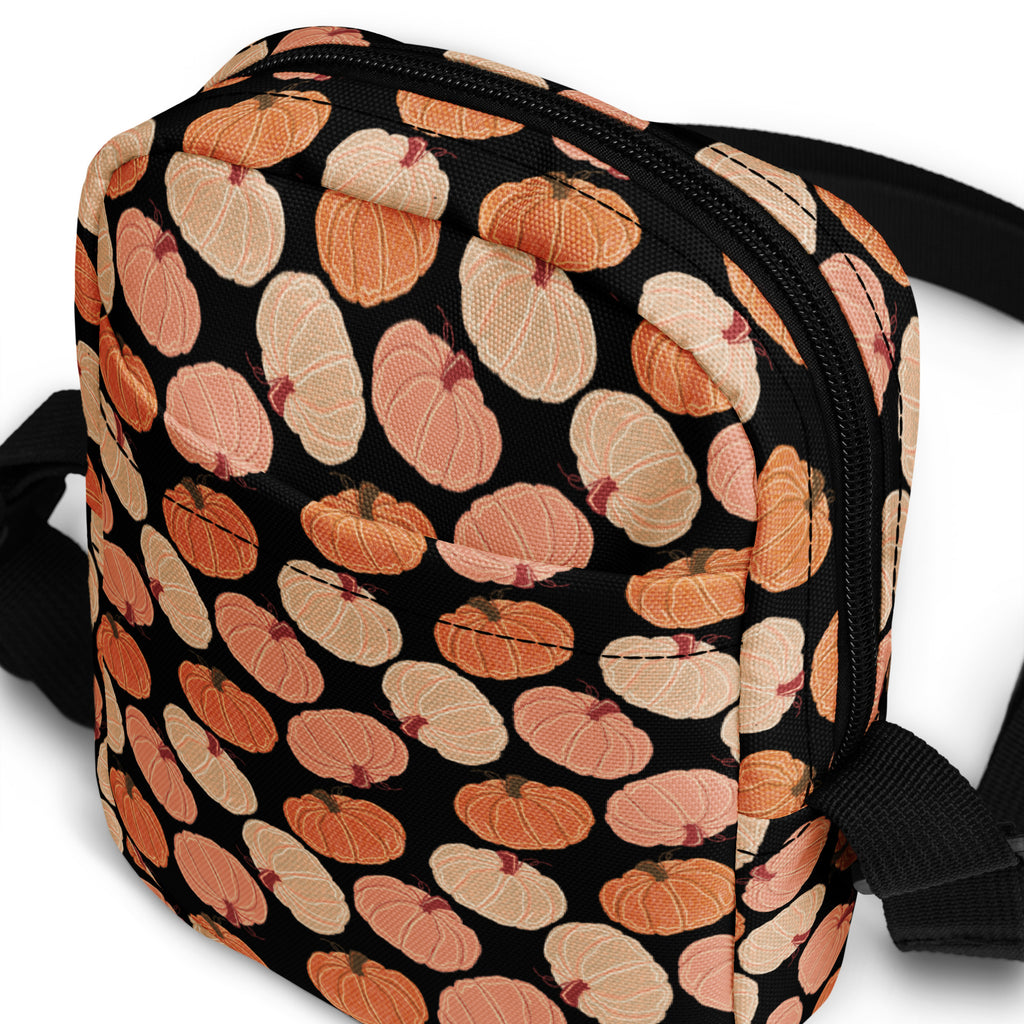 Pumpkin Patch Crossbody Bag – Water Resistant Mini Purse With Adjustable Strap & Pockets