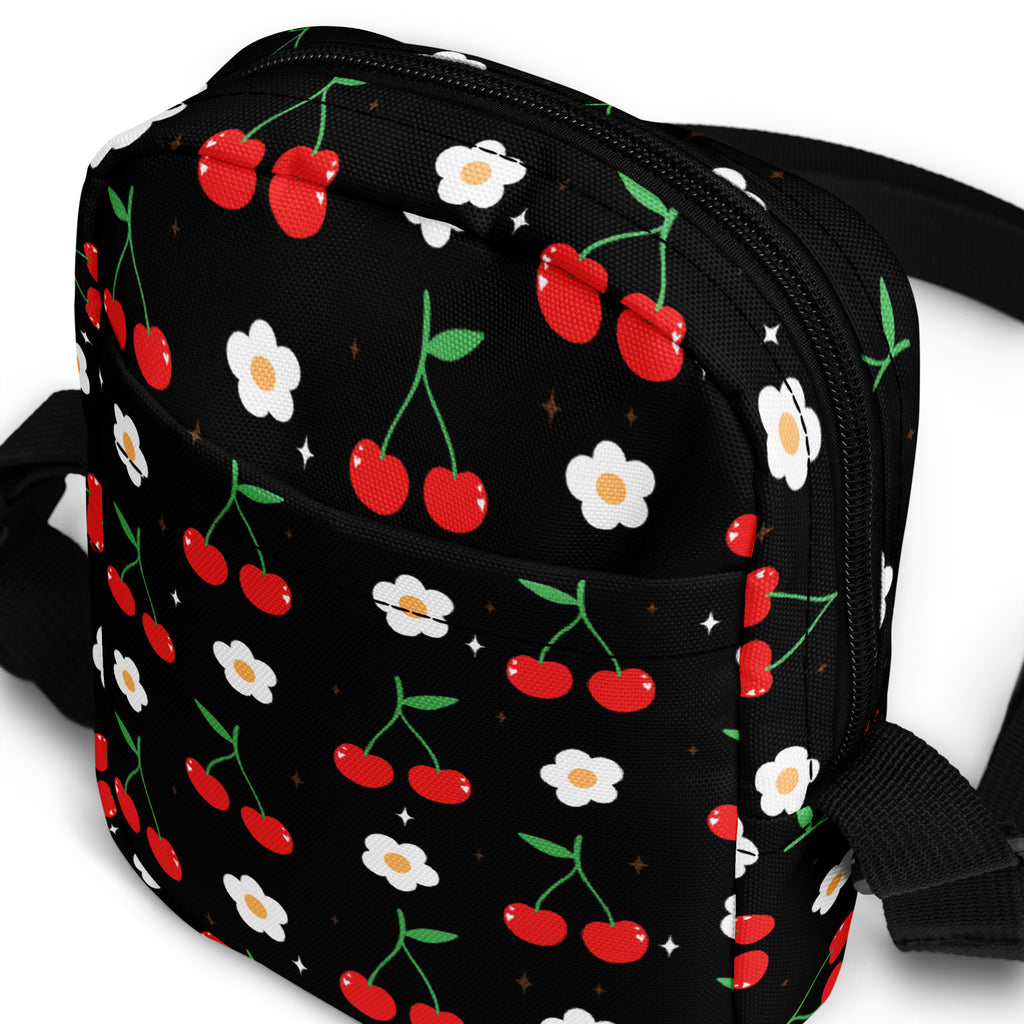 Cherry Crossbody Bag – Water Resistant Mini Purse With Adjustable Strap & Pockets