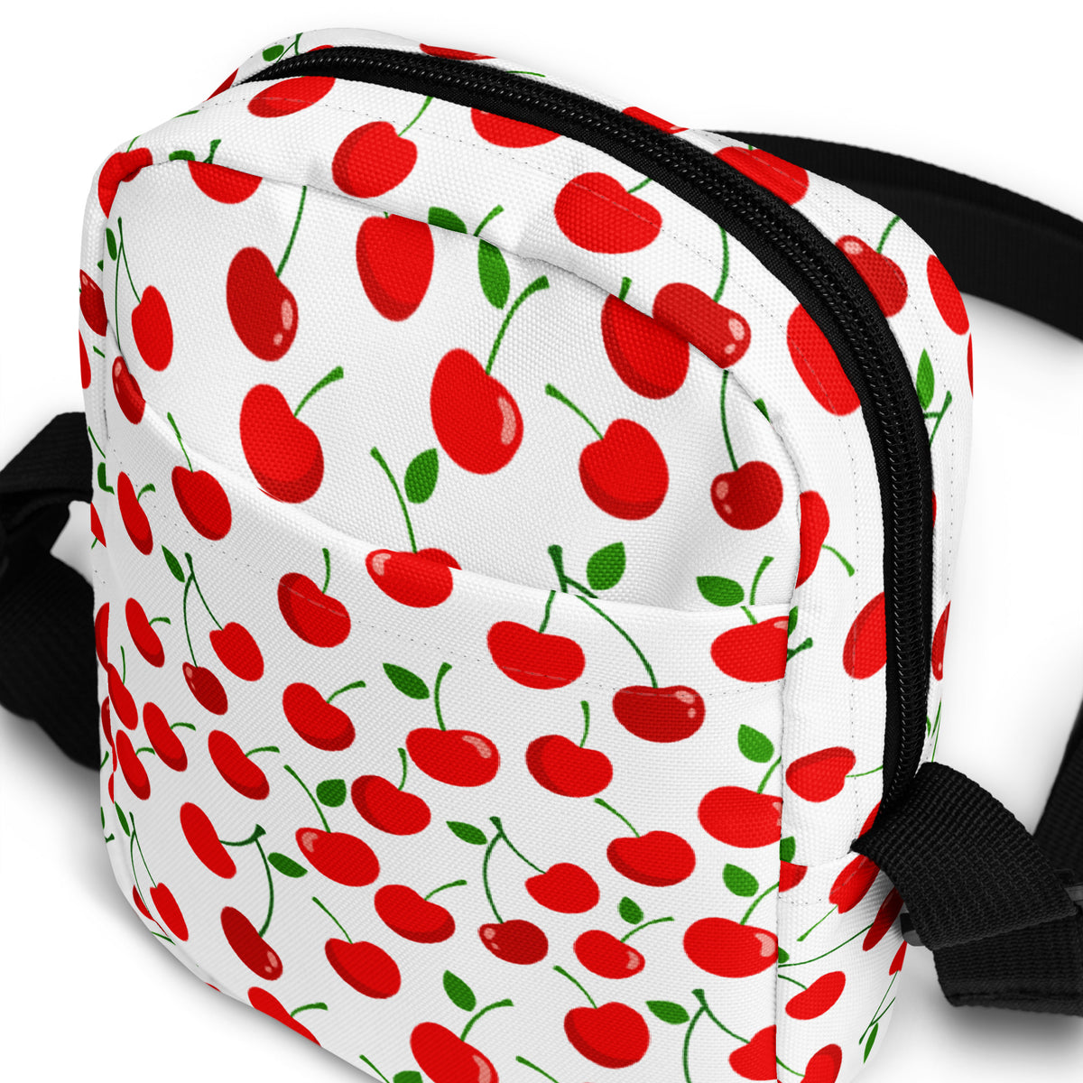 Red Cherry Crossbody Bag – Water Resistant Mini Purse With Adjustable Strap & Pockets