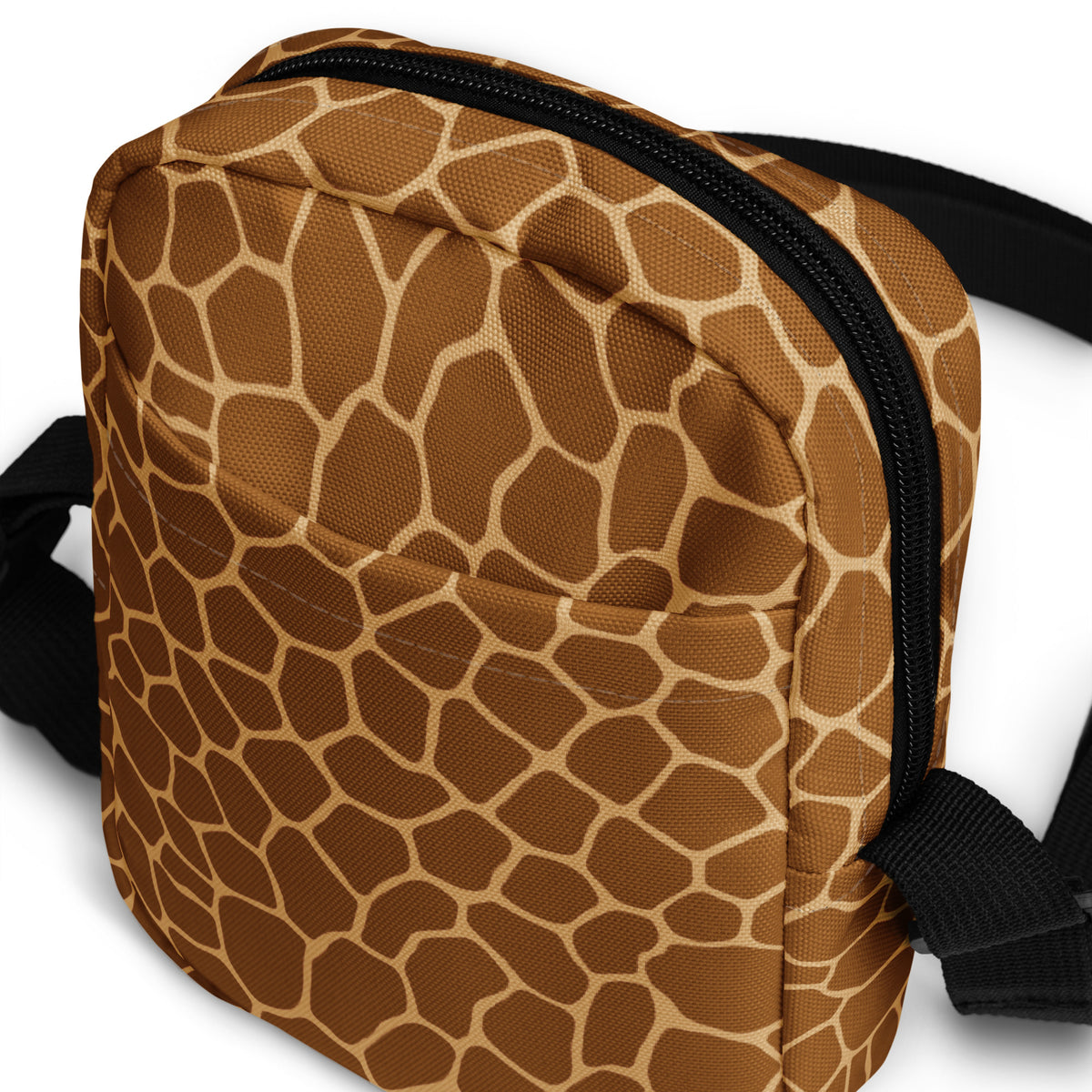 Giraffe Print Crossbody Bag – Water Resistant Mini Purse With Adjustable Strap & Pockets