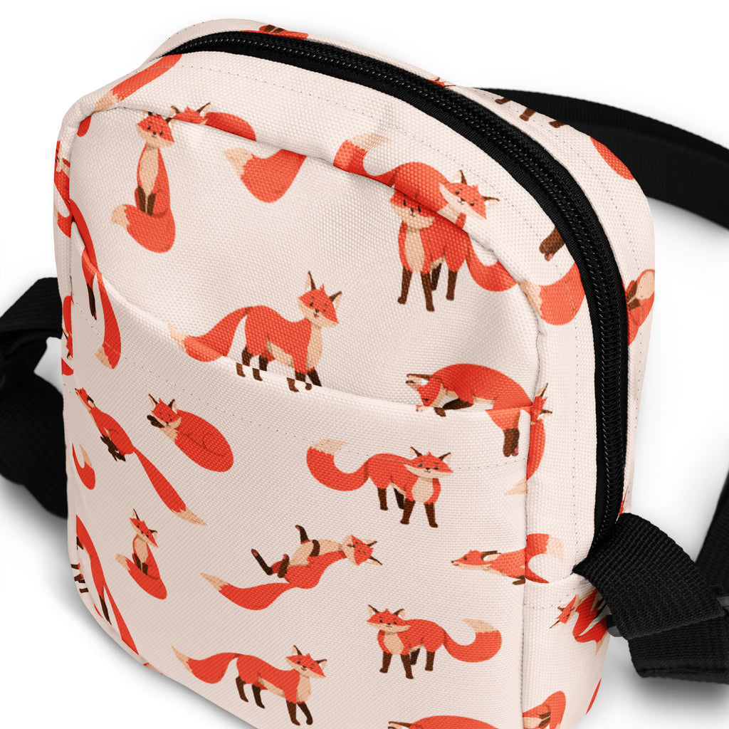 Girls Orange Fox Crossbody Bag – Water Resistant Mini Purse With Adjustable Strap & Pockets