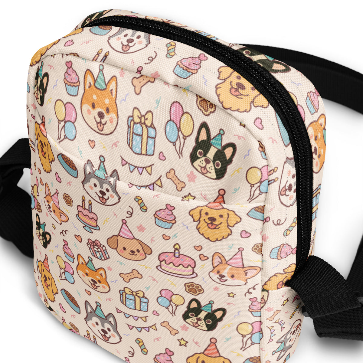 Girls Puppy Birthday Crossbody Bag – Water Resistant Mini Purse With Adjustable Strap & Pockets